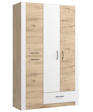 Шкаф гардеробный Ева 5 М2 дуб ирландский/белый матовый в Березниках - изображение