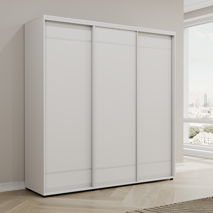 Шкаф 3-х дверный Акцент-Лайт 3-Д 2303х2100х600, Белый шагрень в Перми - изображение