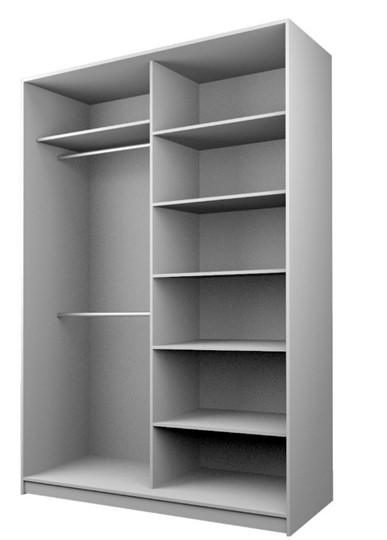 Шкаф 2-х створчатый MAX МШ-23-6-18-11, Профиль Черный/Цвет Серый в Перми - изображение 1