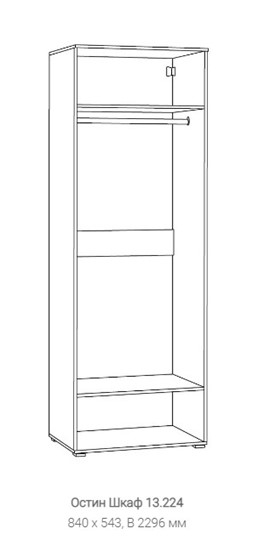 Шкаф 2-х дверный Остин 13.224, Серый в Перми - изображение 1