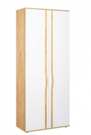 Шкаф 2-створчатый Марта-2 ЛД 136.020, Дуб золотой/Белый глянец в Перми - изображение 3