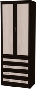 Шкаф распашной 103 со штангой, цвет Венге в Перми - предосмотр