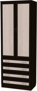 Шкаф распашной 103 со штангой, цвет Венге в Березниках - изображение