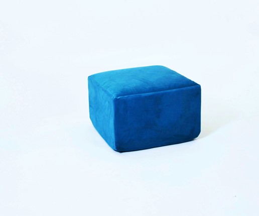 Пуф бескаркасный Тетрис 50х50, синий в Перми - изображение