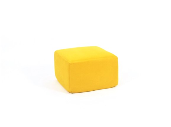 Пуф бескаркасный Тетрис 50х50, желтый в Перми - изображение