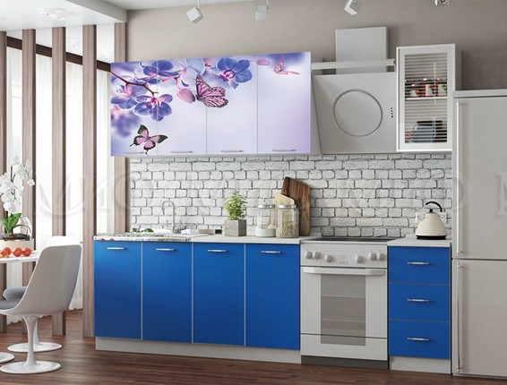 Кухонный гарнитур фотопечать Бабочки 2,0 в Перми - изображение
