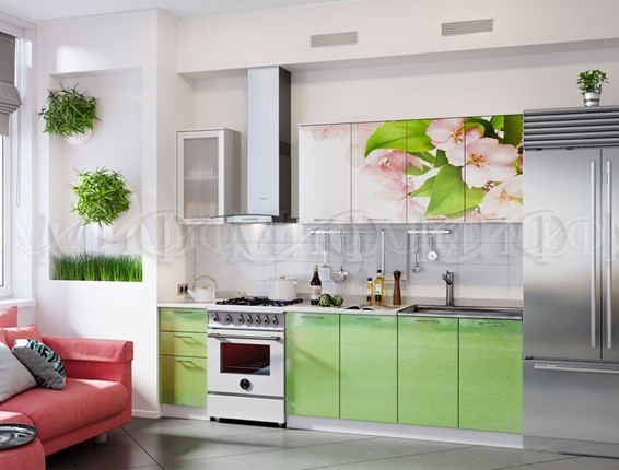 Гарнитур кухонный фотопечать Яблоневый цвет 1,7 в Перми - изображение