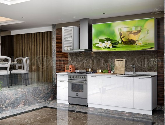 Кухонный гарнитур фотопечать Чай мята 1,8 в Перми - изображение