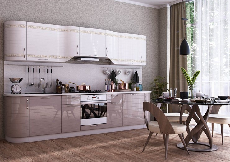 Модульная кухня Анастасия цвет капучино 2 (260 см) в Перми - изображение 3