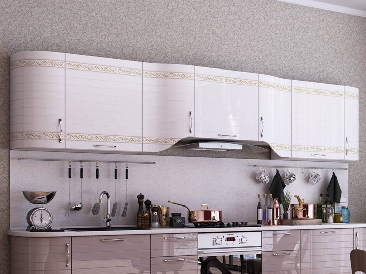 Модульная кухня Анастасия цвет капучино 2 (260 см) в Чайковском - изображение 1