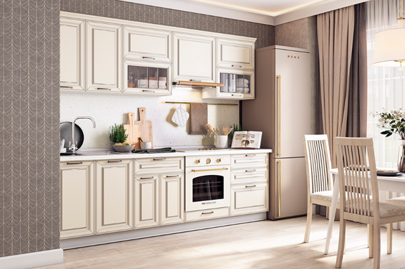 Гарнитур кухонный Атланта 2 с карнизом в Перми - изображение