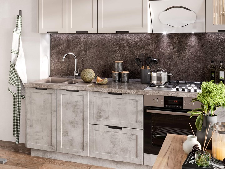 Модульный кухонный гарнитур Джамис 2600, Белый/Белый камень в Перми - изображение 5