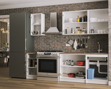 Кухонный гарнитур Лион 1,8 м (Белый) в Перми - предосмотр 1