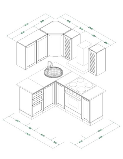 Кухонный гарнитур МК РИВЬЕРА Комплект №9 1,4х1,8м угловая ПВХ Белый в Перми - изображение 8