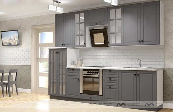 Гарнитур кухонный Верона 2800, цвет Графит в Перми - изображение
