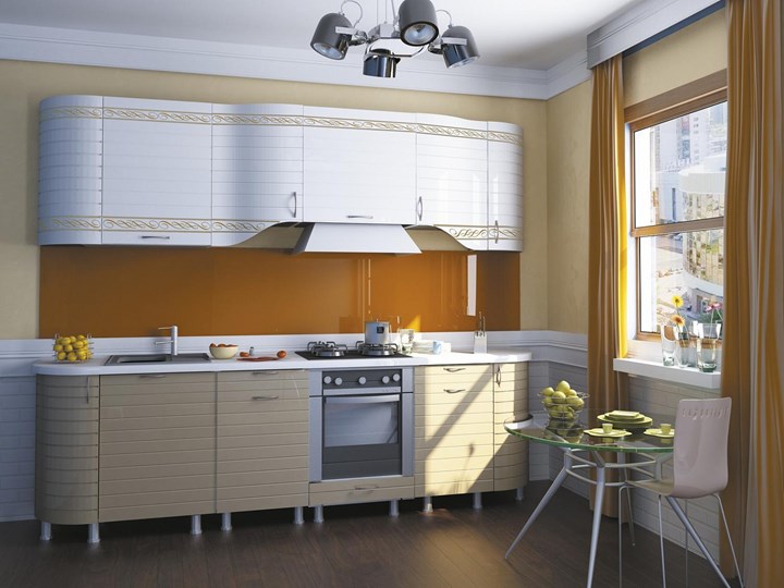 Модульная кухня Анастасия цвет капучино 2 (260 см) в Перми - изображение