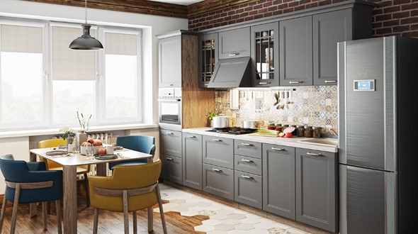 Кухонный гарнитур Одри №1 (Серый) в Перми - изображение