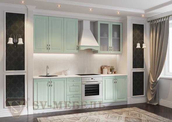 Модульный кухонный гарнитур Прованс, цвет фисташковый в Перми - изображение
