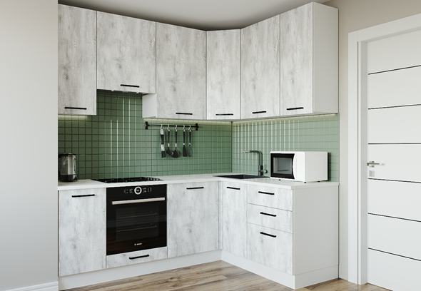 Угловой кухонный гарнитур Пайн-2200х1600 в Перми - изображение