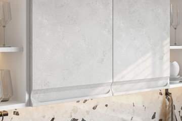 Кухонный угловой гарнитур Вельвет, бетон графит/бетон снежный в Березниках - предосмотр 4