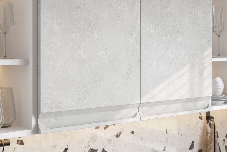 Кухонный угловой гарнитур Вельвет, бетон графит/бетон снежный в Перми - изображение 4