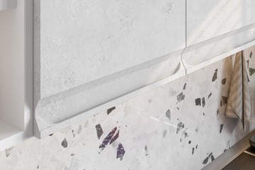 Кухонный угловой гарнитур Вельвет, бетон графит/бетон снежный в Чайковском - предосмотр 5