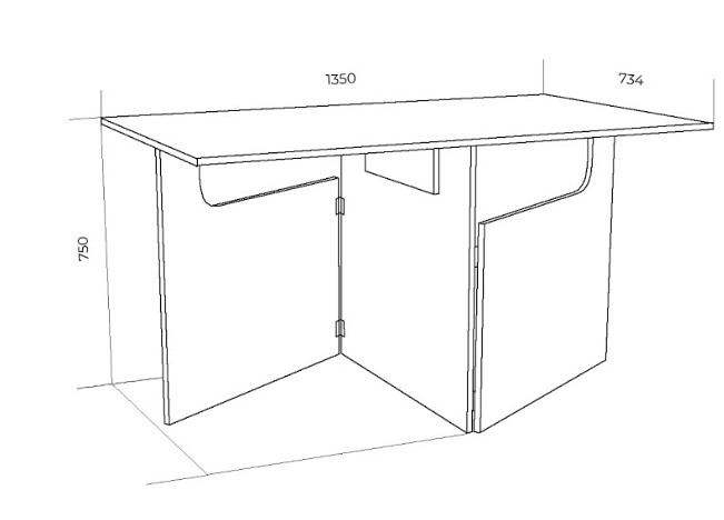 Кухонный стол раскладной ХИТ -СО-6, Венге в Перми - изображение 1