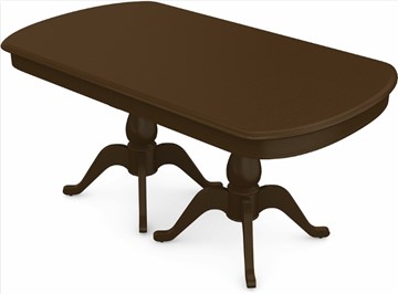 Обеденный раздвижной стол Фабрицио-2 исп. Мыло большой 2 вставки, Тон 4 (Морилка/Эмаль) в Кунгуре