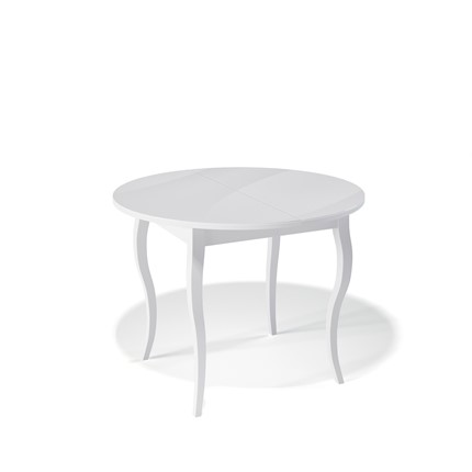 Стол раздвижной Kenner 1000С (Белый/Стекло белое глянец) в Перми - изображение