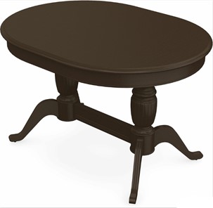 Обеденный раздвижной стол Леонардо-2 исп. Овал, тон 7 (Морилка/Эмаль) в Перми