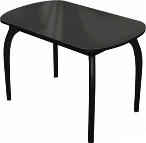 Раздвижной стол Ривьера мини дерево №1 (стекло черное/черный) в Перми - предосмотр