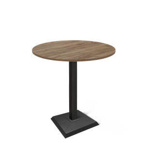 Круглый стол на кухню SHT-TU5-BS2/H110 / SHT-TT 90 ЛДСП (дуб галифакс табак/черный) в Перми