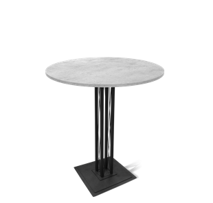 Барный стол SHT-TU6-BS1/H110 / SHT-TT 90 ЛДСП (бетон чикаго светло-серый/черный) в Березниках