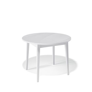 Кухонный раздвижной стол Kenner 1000M (Белый/Стекло белое сатин) в Чайковском
