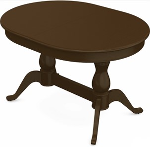 Кухонный раздвижной стол Фабрицио-2 исп. Овал 1200, Тон 4 (Морилка/Эмаль) в Кунгуре