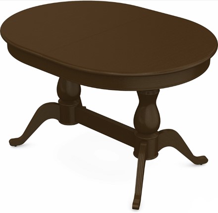 Кухонный раздвижной стол Фабрицио-2 исп. Овал 1200, Тон 4 (Морилка/Эмаль) в Перми - изображение