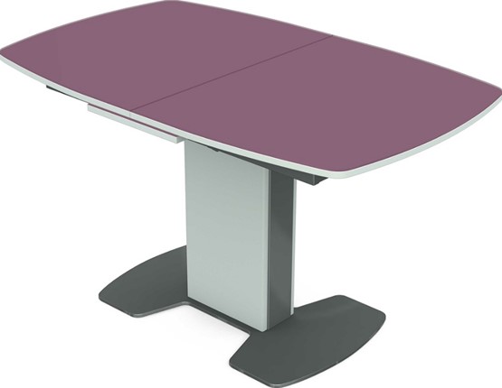 Обеденный раздвижной стол Санторини (стекло) в Перми - изображение
