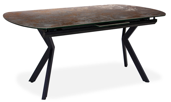 Кухонный стол раскладной Шамони 2CX 160х90 (Oxide Nero/Графит) в Кунгуре - изображение