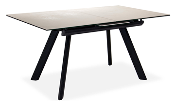 Кухонный стол раздвижной Бордо 2CQ 160х90 (Oxide Avorio/Графит) в Перми - предосмотр