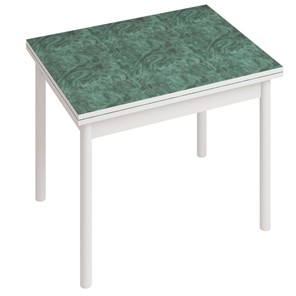 Обеденный стол СТ22, Белый/Зеленый мрамор в Чайковском