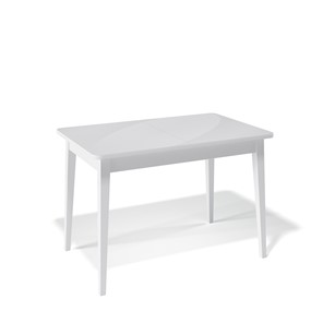 Кухонный раскладной стол Kenner 1100M (Белый/Стекло белое сатин) в Перми