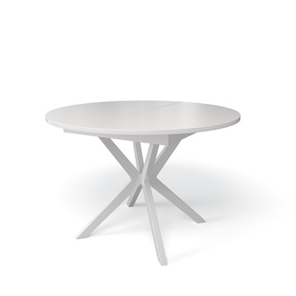 Кухонный стол раздвижной Kenner B1100 (Белый/Стекло белое сатин) в Перми - изображение