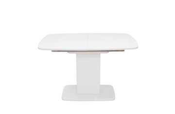 Кухонный раскладной стол Импэкс Leset Денвер 1Р (Белый лак/стекло глянцевое белое) в Перми