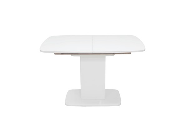 Кухонный раскладной стол Leset Денвер 1Р (Белый лак/стекло глянцевое белое) в Перми - изображение