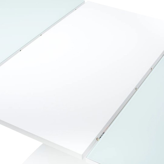 Кухонный раскладной стол Leset Денвер 1Р (Белый лак/стекло глянцевое белое) в Перми - изображение 6