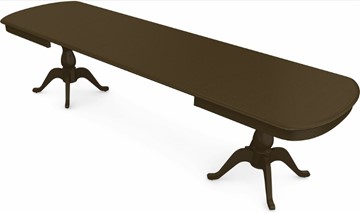 Кухонный стол раздвижной Фабрицио-2 исп. Мыло большой 3 вставки, Тон 5 (Морилка/Эмаль) в Перми - предосмотр 1