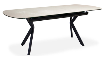 Кухонный стол раздвижной Шамони 3CX 180х95 (Oxide Avorio/Графит) в Березниках - предосмотр 1