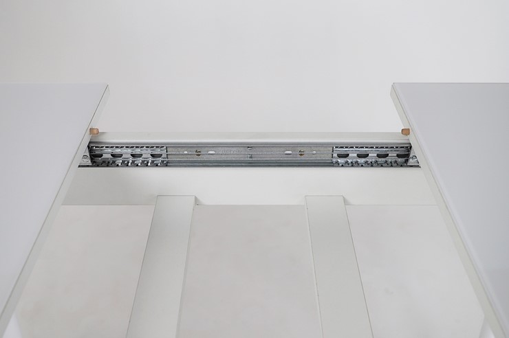 Кухонный раскладной стол Хоста, опоры массив цилиндрический, Белый в Перми - изображение 3