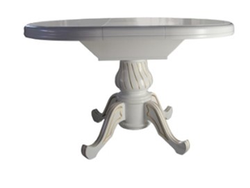 Кухонный стол раздвижной Ф-100(130), на одной ножке, (стандартная покраска) в Перми - предосмотр 2