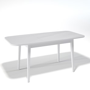 Кухонный стол раскладной Kenner 1200M (Белый/Стекло белое глянец) в Перми - предосмотр 1